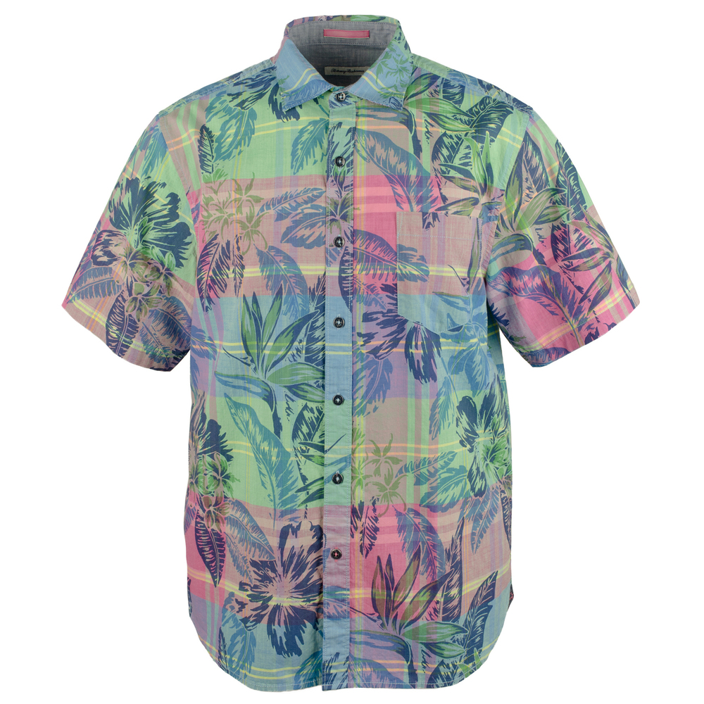 Tommy Bahama Men's Madras in Paradise Camp Shirt-BC-Small